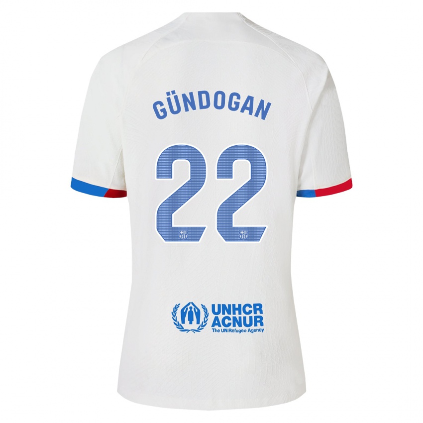 Homem Camisola Ilkay Gundogan #22 Branco Alternativa 2023/24 Camisa Brasil
