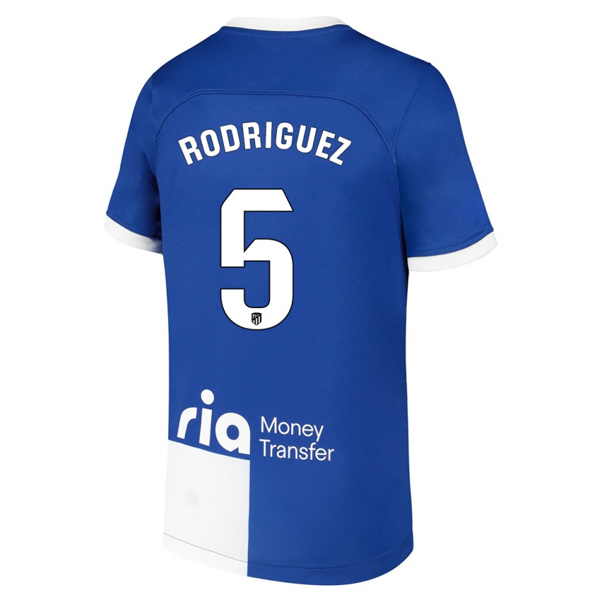 Homem Camisola Cinta Rodriguez #5 Branco Azulado Alternativa 2023/24 Camisa  Brasil