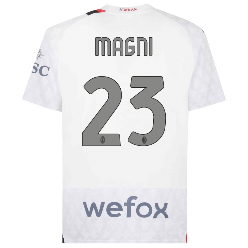 Homem Camisola Vittorio Magni #23 Branco Alternativa 2023/24 Camisa Brasil