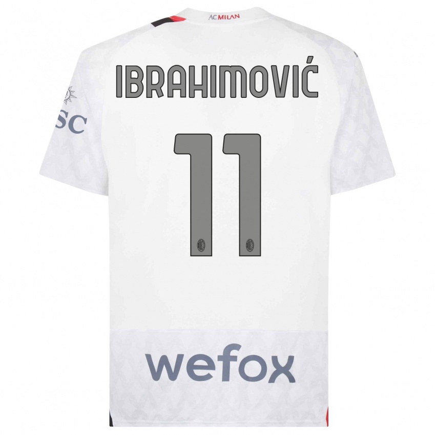 Homem Camisola Zlatan Ibrahimovic #11 Branco Alternativa 2023/24 Camisa Brasil