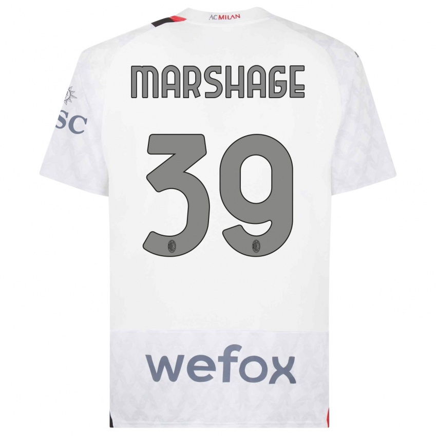 Homem Camisola Wilgot Marshage #39 Branco Alternativa 2023/24 Camisa Brasil