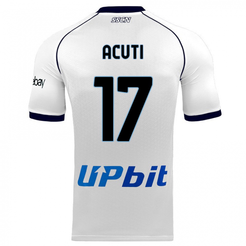 Homem Camisola Arianna Acuti #17 Branco Alternativa 2023/24 Camisa Brasil