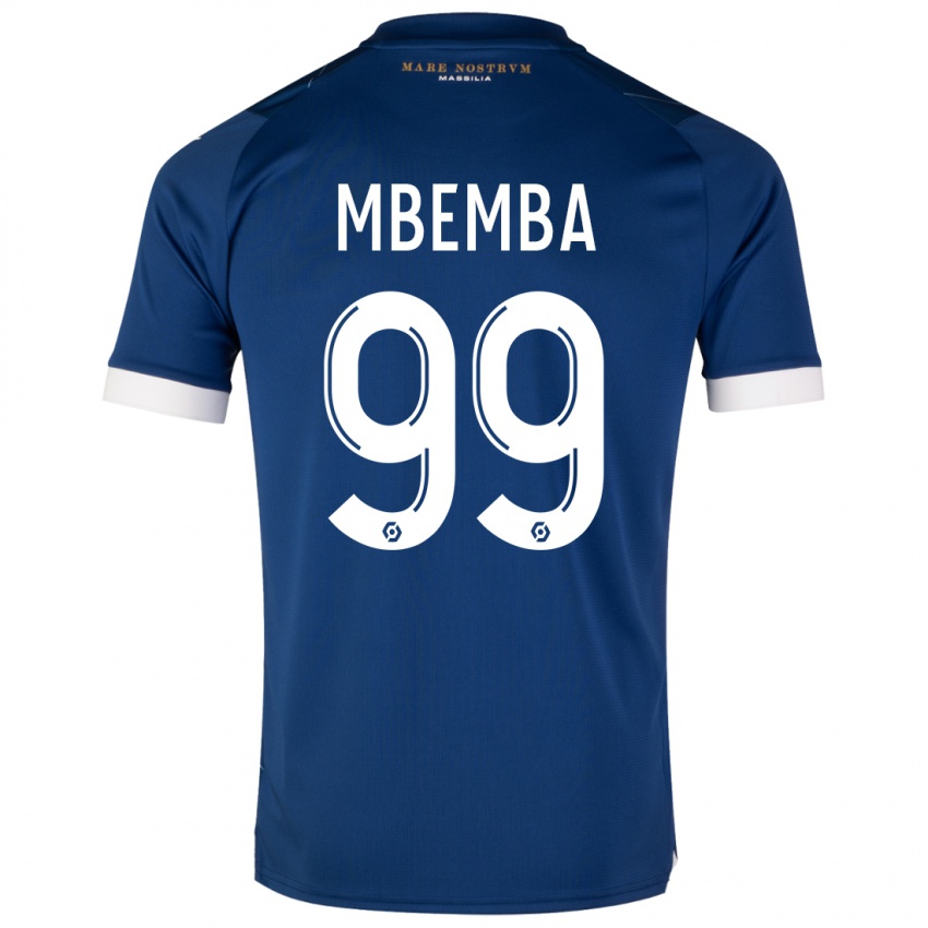 Homem Camisola Chancel Mbemba #99 Azul Escuro Alternativa 2023/24 Camisa Brasil