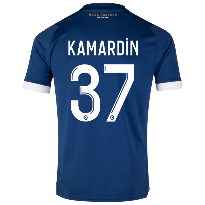 Homem Camisola Aaron Kamardin #37 Azul Escuro Alternativa 2023/24 Camisa Brasil
