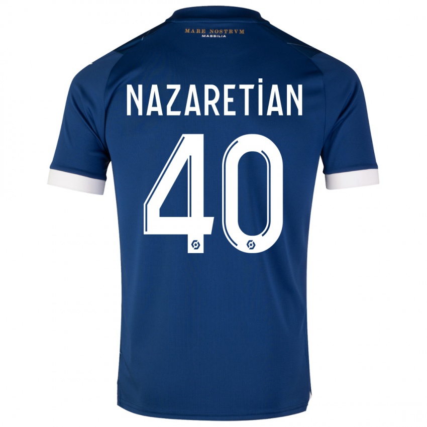 Homem Camisola Manuel Nazaretian #40 Azul Escuro Alternativa 2023/24 Camisa Brasil