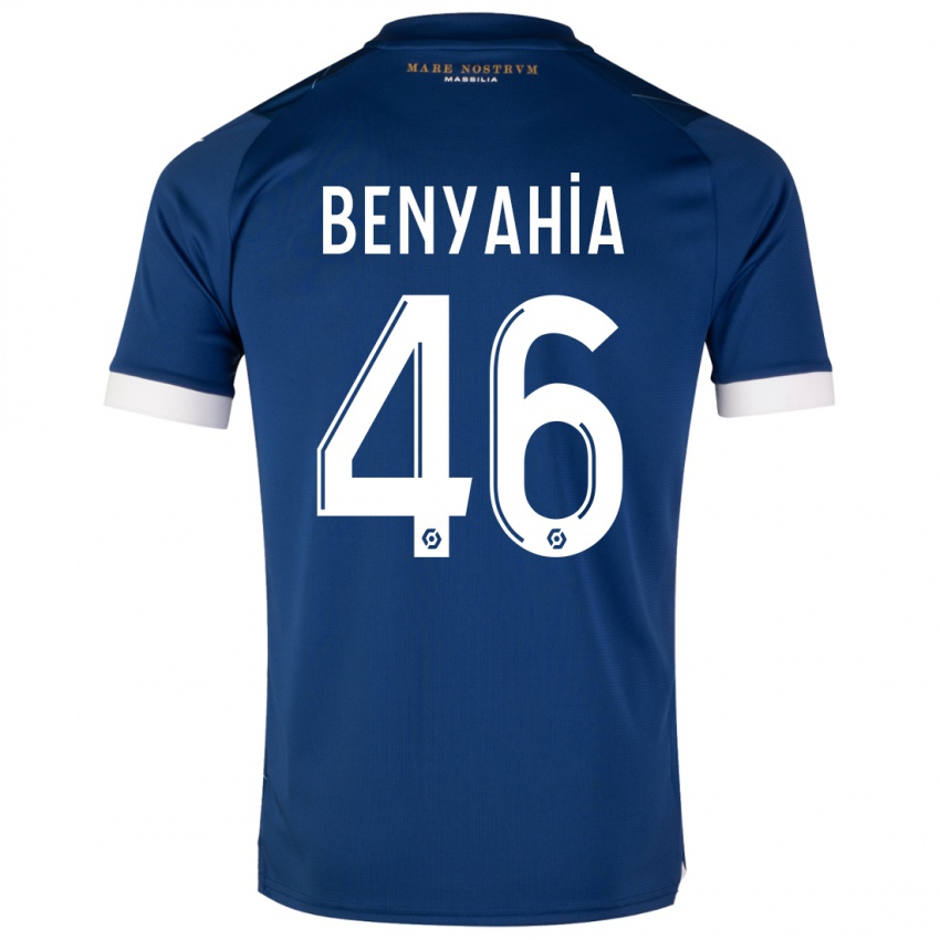 Homem Camisola Aylan Benyahia-Tani #46 Azul Escuro Alternativa 2023/24 Camisa Brasil