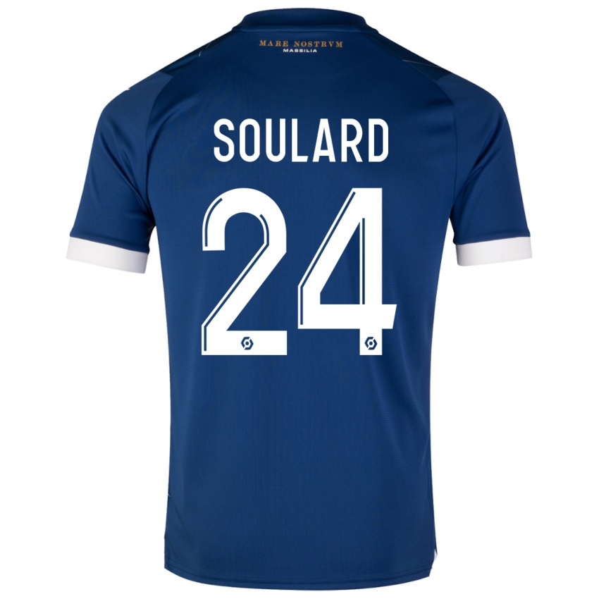 Homem Camisola Amandine Soulard #24 Azul Escuro Alternativa 2023/24 Camisa Brasil