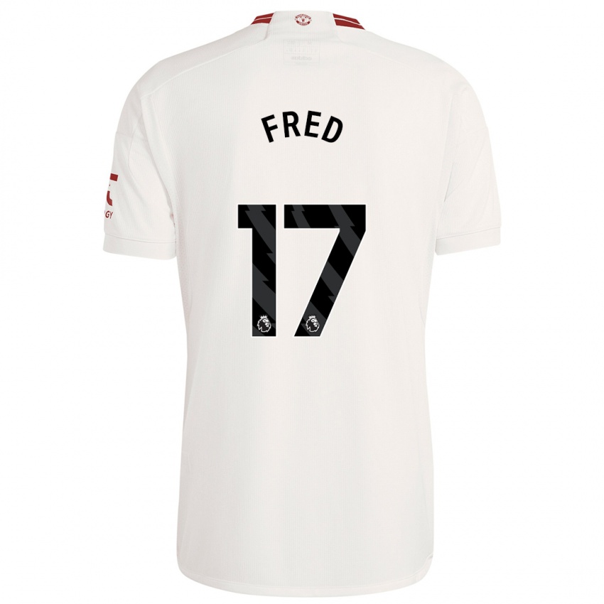 Homem Camisola Fred #17 Branco Terceiro 2023/24 Camisa Brasil