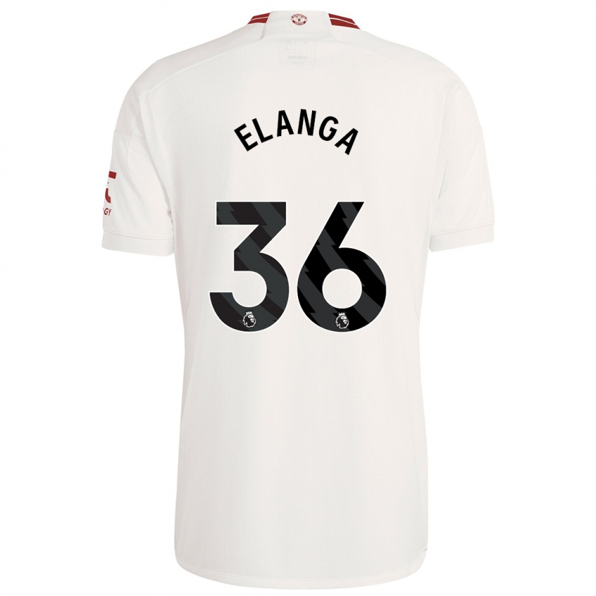 Homem Camisola Anthony Elanga #36 Branco Terceiro 2023/24 Camisa Brasil