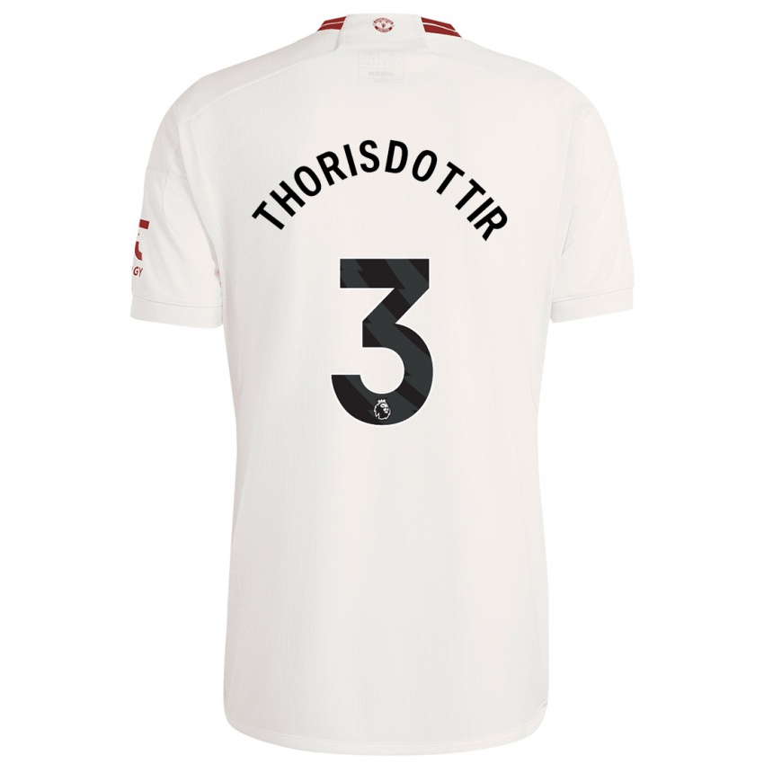 Homem Camisola Maria Thorisdottir #3 Branco Terceiro 2023/24 Camisa Brasil