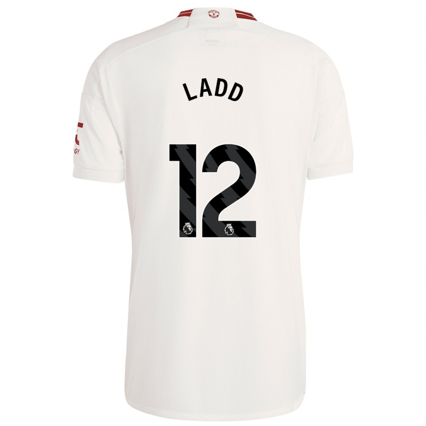 Homem Camisola Hayley Ladd #12 Branco Terceiro 2023/24 Camisa Brasil