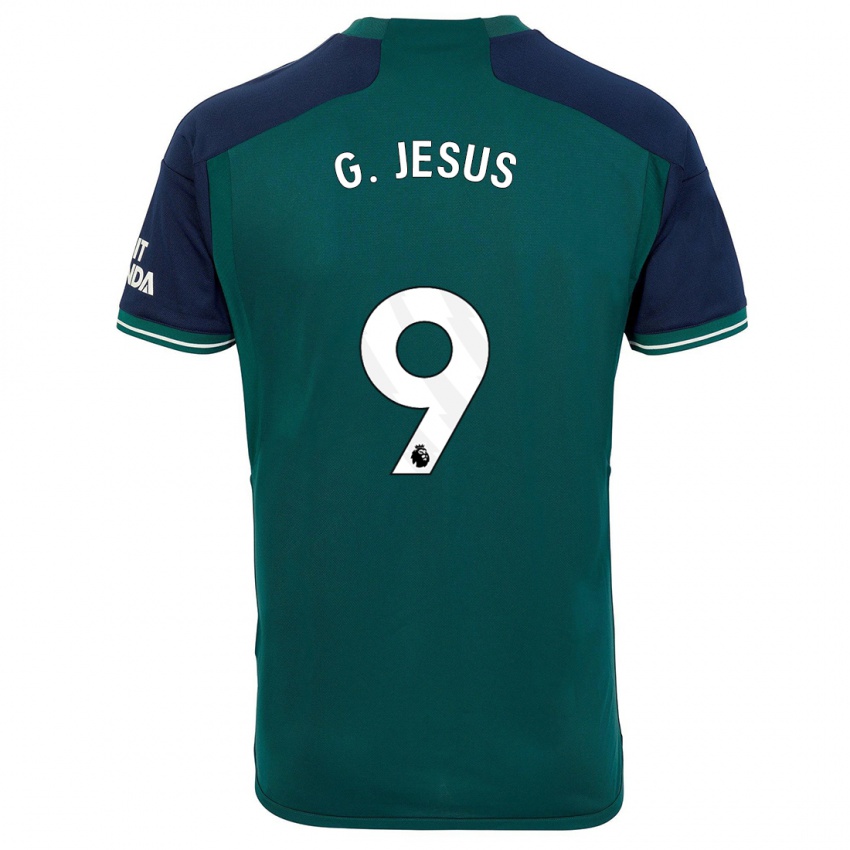 Homem Camisola Gabriel Jesus #9 Verde Terceiro 2023/24 Camisa Brasil