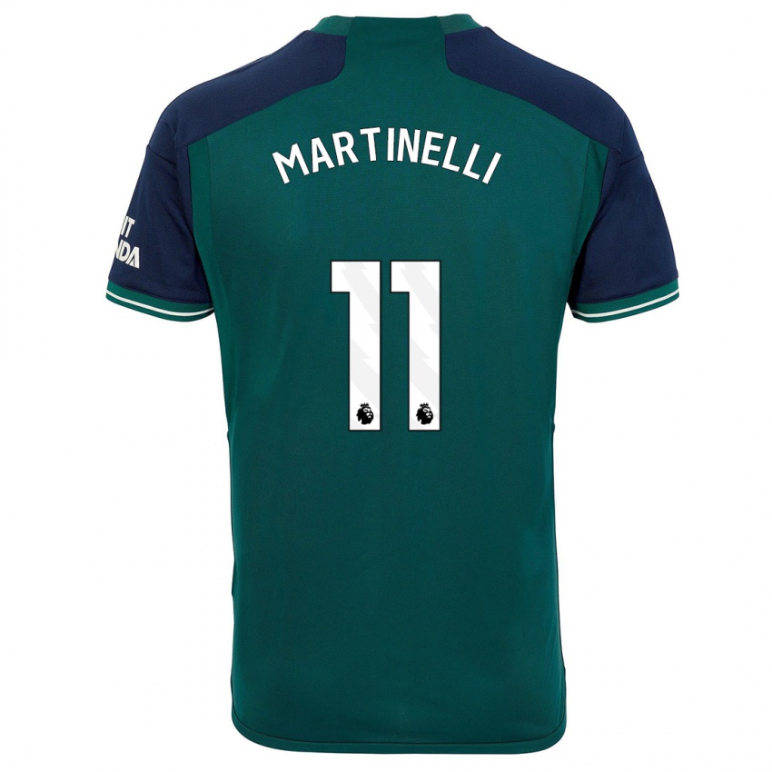 Homem Camisola Gabriel Martinelli #11 Verde Terceiro 2023/24 Camisa Brasil