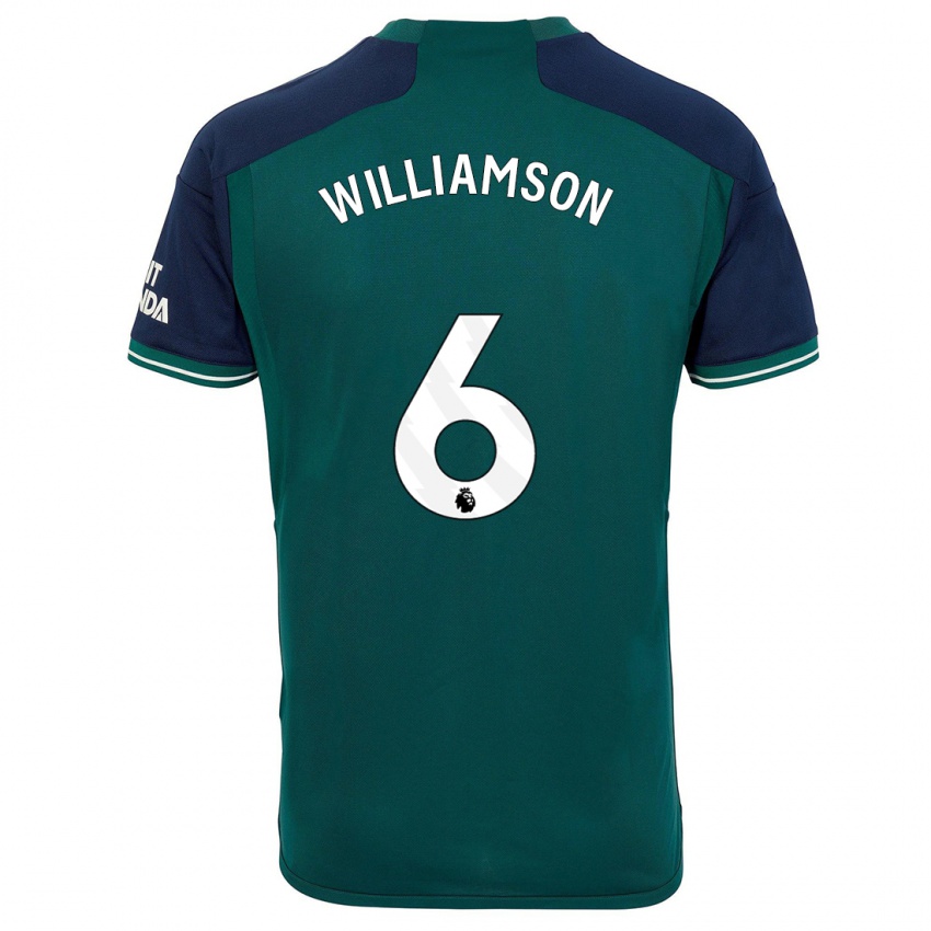Homem Camisola Leah Williamson #6 Verde Terceiro 2023/24 Camisa Brasil