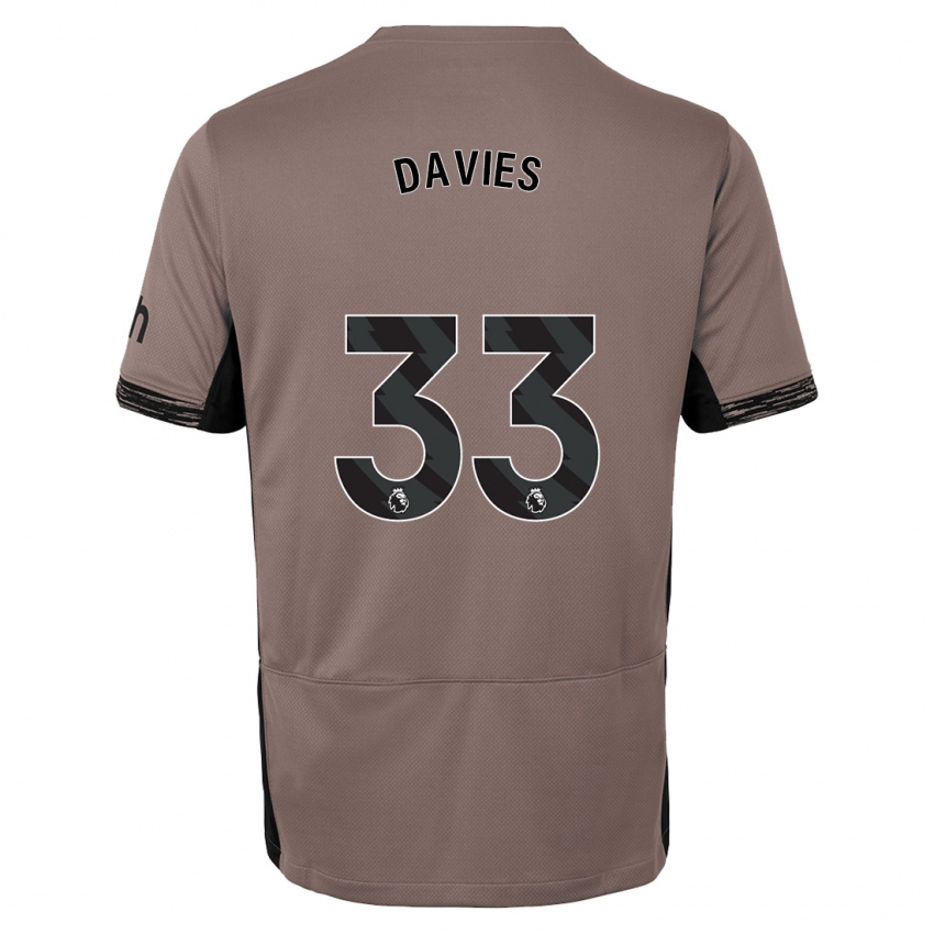 Homem Camisola Ben Davies #33 Bege Escuro Terceiro 2023/24 Camisa Brasil