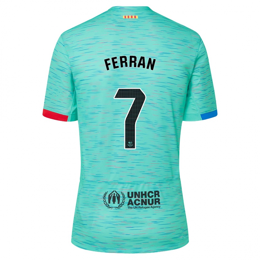 Homem Camisola Ferran Torres #7 Água Clara Terceiro 2023/24 Camisa Brasil