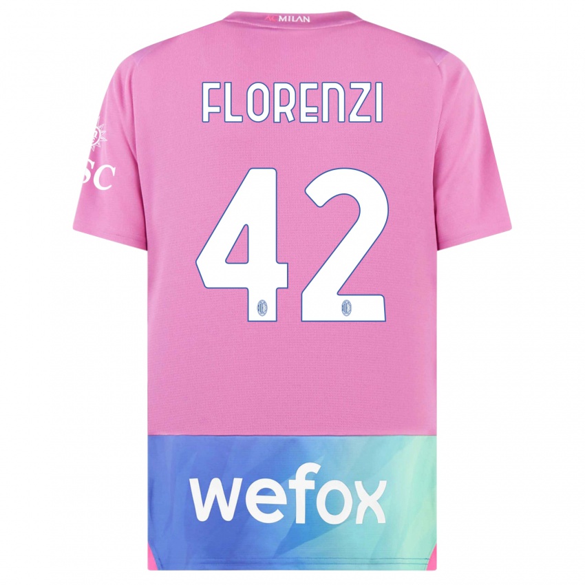 Homem Camisola Alessandro Florenzi #42 Rosa Roxo Terceiro 2023/24 Camisa Brasil