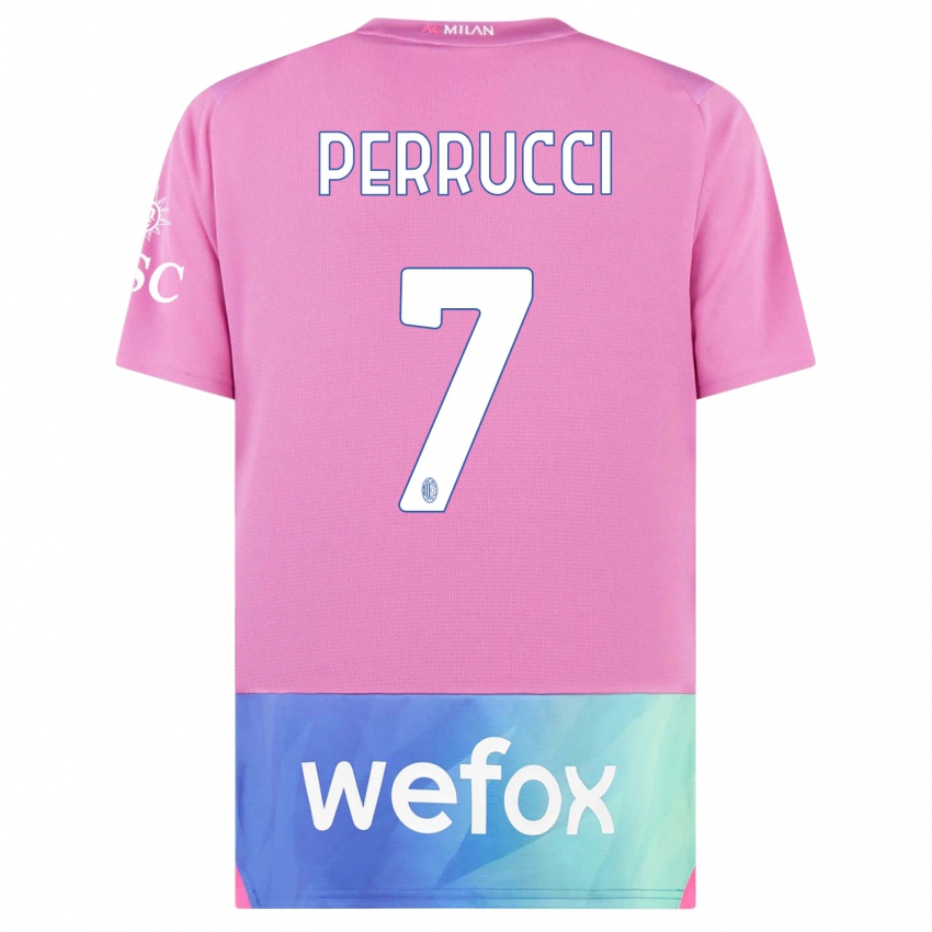 Homem Camisola Vincenzo Perrucci #7 Rosa Roxo Terceiro 2023/24 Camisa Brasil
