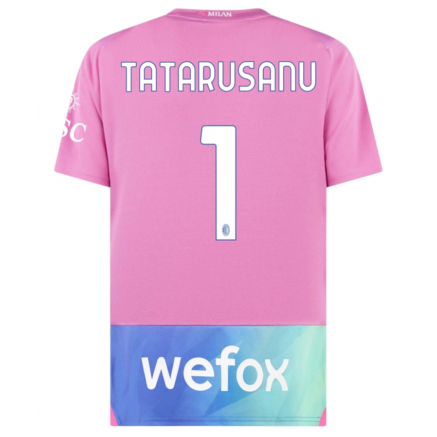Homem Camisola Ciprian Tatarusanu #1 Rosa Roxo Terceiro 2023/24 Camisa Brasil