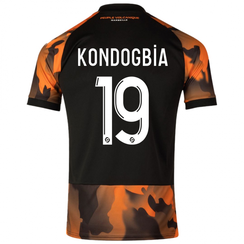 Homem Camisola Geoffrey Kondogbia #19 Preto Laranja Terceiro 2023/24 Camisa Brasil