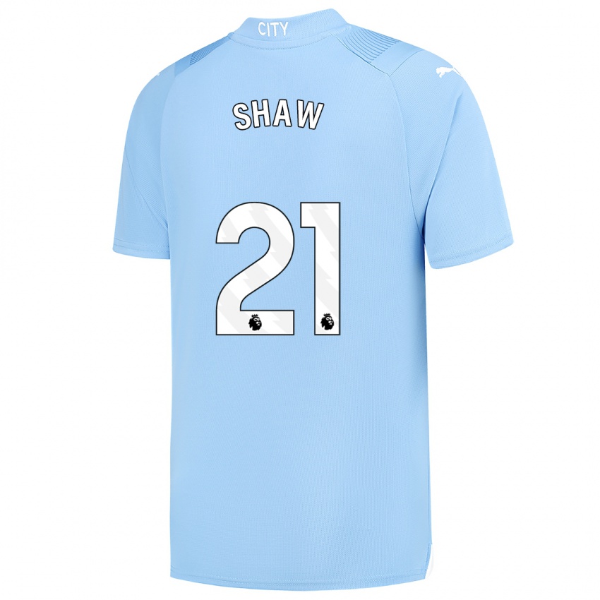 Mulher Camisola Khadija Shaw #21 Azul Claro Principal 2023/24 Camisa Brasil