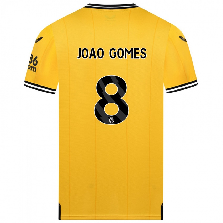 Mulher Camisola Joao Gomes #8 Amarelo Principal 2023/24 Camisa Brasil