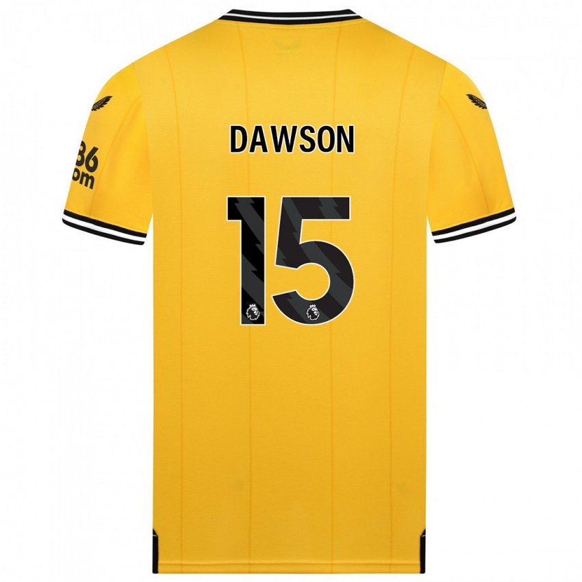 Mulher Camisola Craig Dawson #15 Amarelo Principal 2023/24 Camisa Brasil