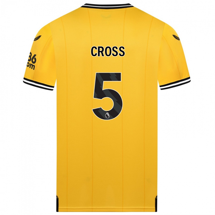 Mulher Camisola Emma Cross #5 Amarelo Principal 2023/24 Camisa Brasil