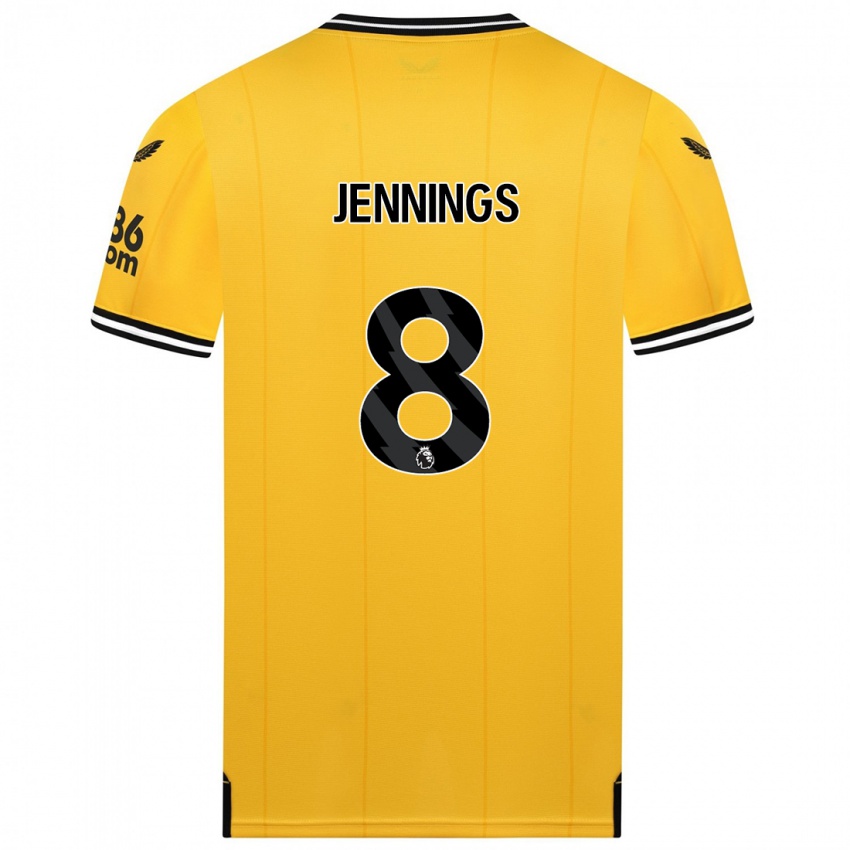 Mulher Camisola Shannie Jennings #8 Amarelo Principal 2023/24 Camisa Brasil