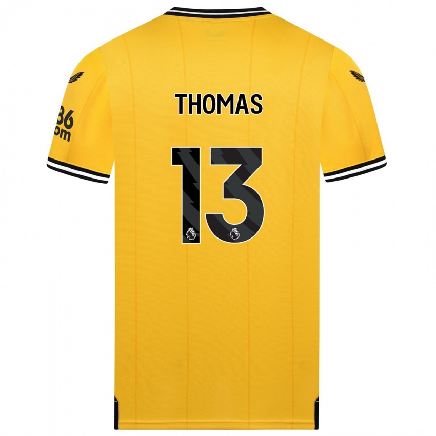 Mulher Camisola Bec Thomas #13 Amarelo Principal 2023/24 Camisa Brasil