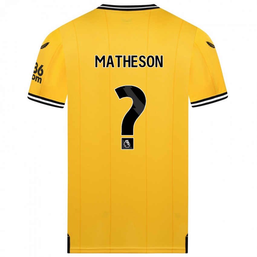 Mulher Camisola Luke Matheson #0 Amarelo Principal 2023/24 Camisa Brasil