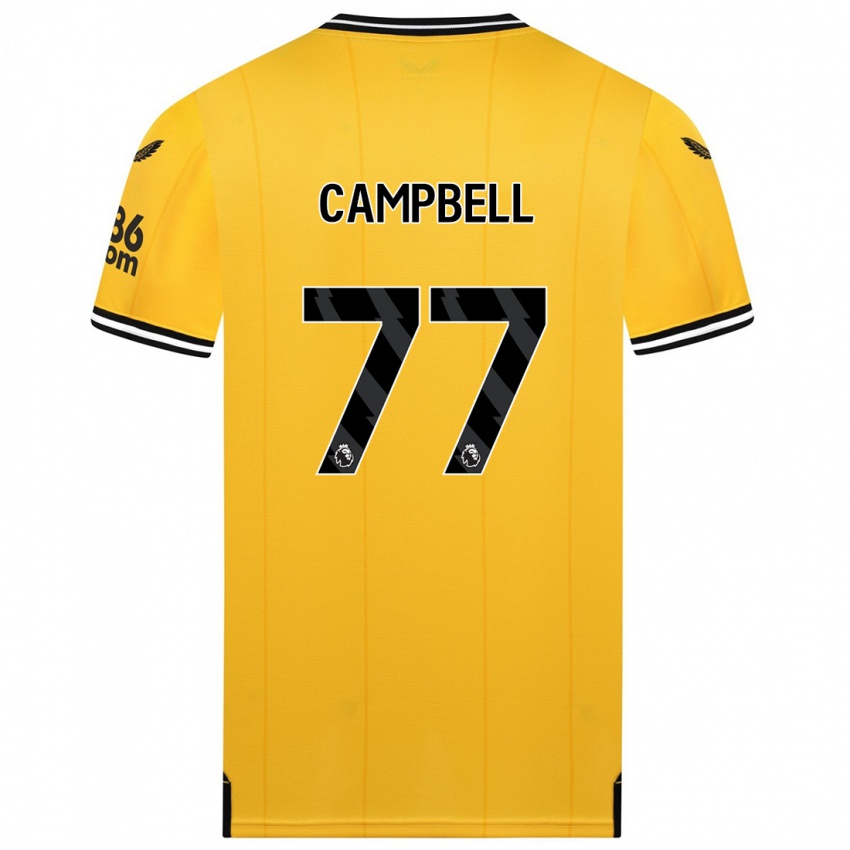 Mulher Camisola Chem Campbell #77 Amarelo Principal 2023/24 Camisa Brasil