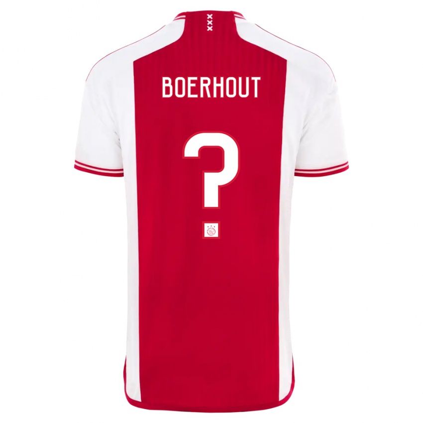 Mulher Camisola Yoram Boerhout #0 Vermelho Branco Principal 2023/24 Camisa Brasil