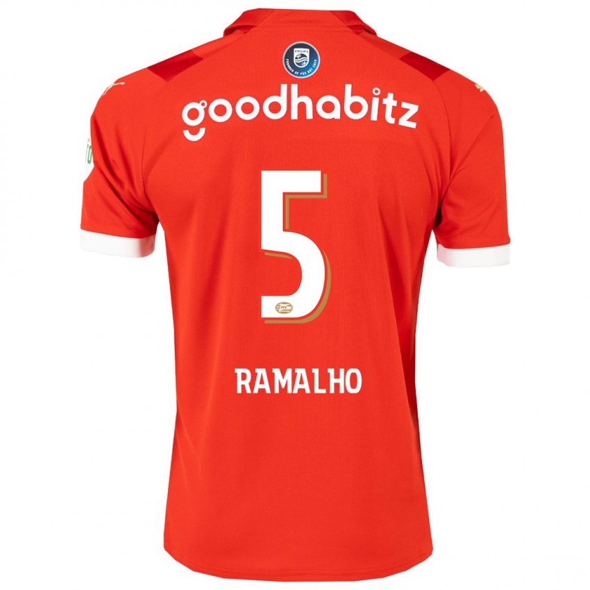 Mulher Camisola Andre Ramalho #5 Vermelho Principal 2023/24 Camisa Brasil