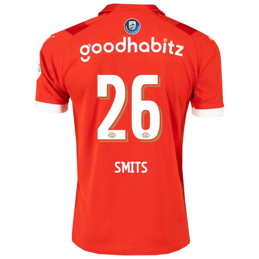 Mulher Camisola Eef Smits #26 Vermelho Principal 2023/24 Camisa Brasil