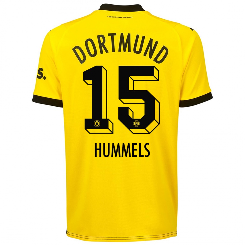Mulher Camisola Mats Hummels #15 Amarelo Principal 2023/24 Camisa Brasil