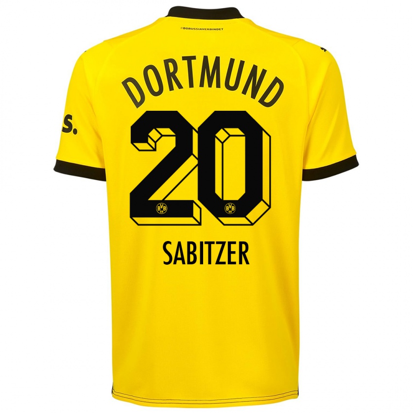 Mulher Camisola Marcel Sabitzer #20 Amarelo Principal 2023/24 Camisa Brasil