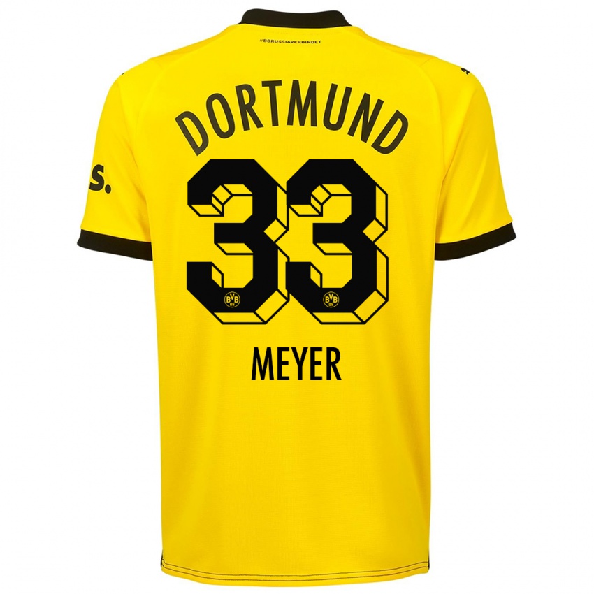 Mulher Camisola Alexander Meyer #33 Amarelo Principal 2023/24 Camisa Brasil
