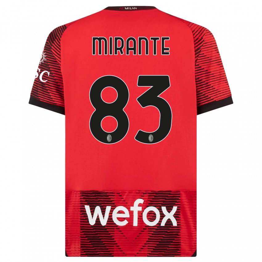 Mulher Camisola Antonio Mirante #83 Vermelho Preto Principal 2023/24 Camisa Brasil