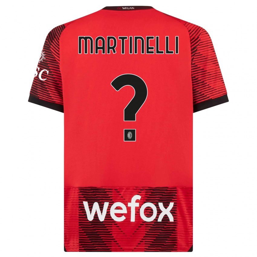 Mulher Camisola Riccardo Martinelli #0 Vermelho Preto Principal 2023/24 Camisa Brasil