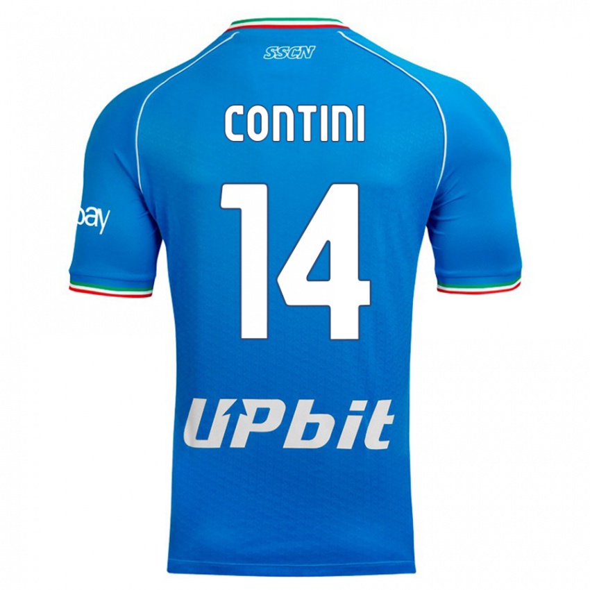 Mulher Camisola Nikita Contini #14 Céu Azul Principal 2023/24 Camisa Brasil