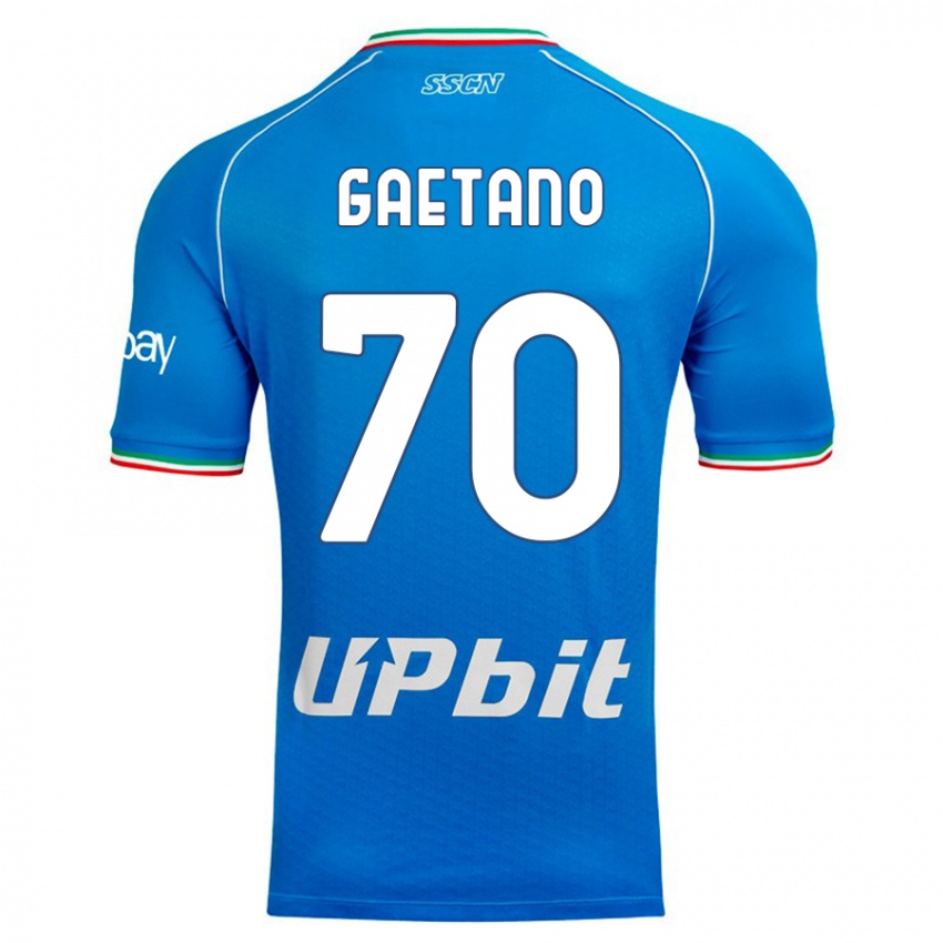 Mulher Camisola Gianluca Gaetano #70 Céu Azul Principal 2023/24 Camisa Brasil