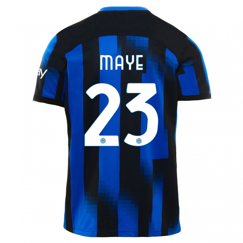 Mulher Camisola Yvan Maye #23 Preto Azul Principal 2023/24 Camisa Brasil