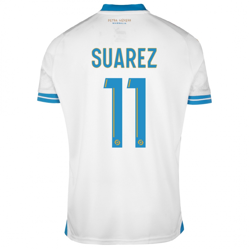 Mulher Camisola Luis Suarez #11 Branco Principal 2023/24 Camisa Brasil