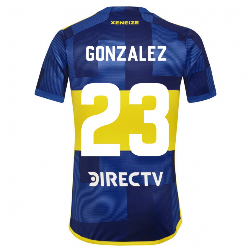 Mulher Camisola Diego Gonzalez #23 Azul Escuro Amarelo Principal 2023/24 Camisa Brasil