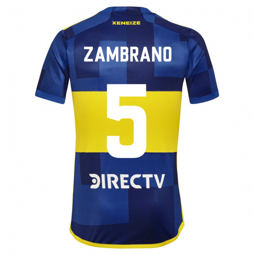 Mulher Camisola Carlos Zambrano #5 Azul Escuro Amarelo Principal 2023/24 Camisa Brasil