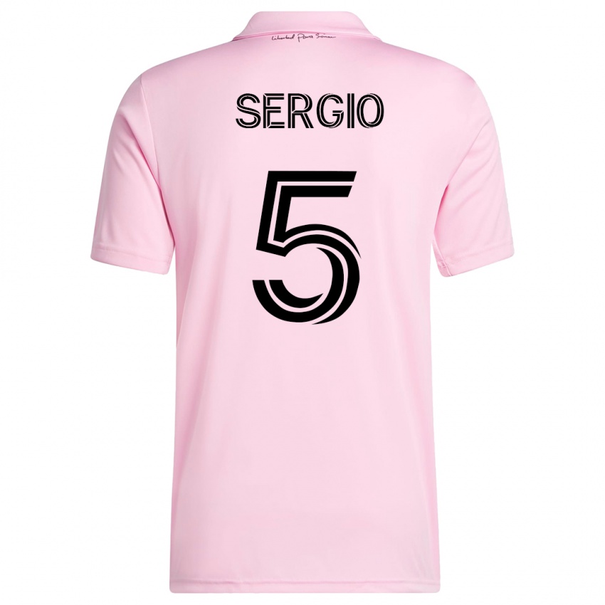 Mulher Camisola Sergio Busquets #5 Rosa Principal 2023/24 Camisa Brasil