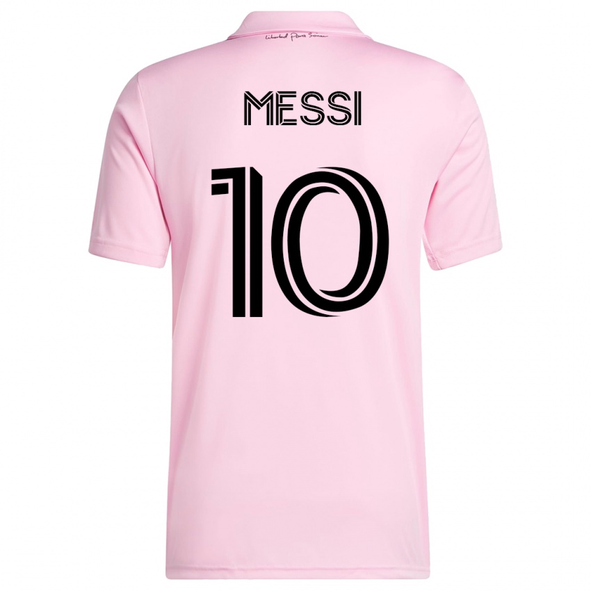 Mulher Camisola Lionel Messi #10 Rosa Principal 2023/24 Camisa Brasil