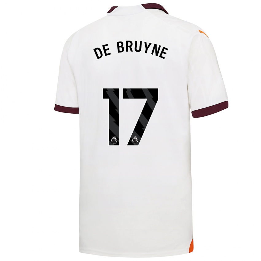 Mulher Camisola Kevin De Bruyne #17 Branco Alternativa 2023/24 Camisa Brasil