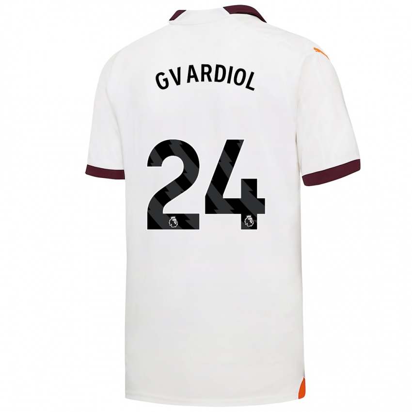 Mulher Camisola Josko Gvardiol #24 Branco Alternativa 2023/24 Camisa Brasil